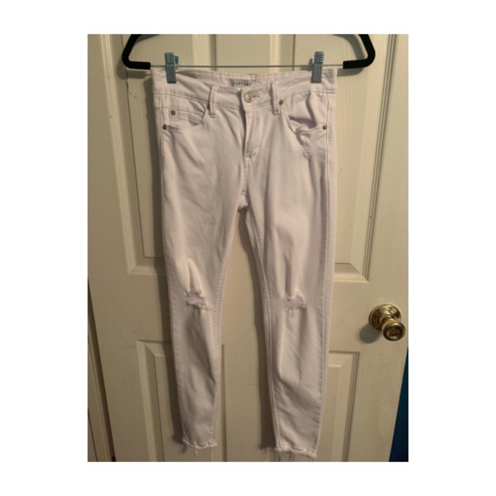 Ladies Skinny Distressed Jeans